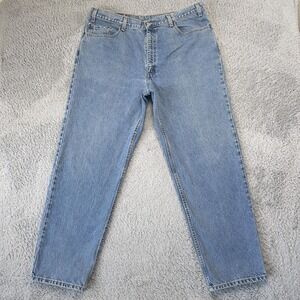 Vintage Levis 901 Jeans Mens 39x31 Blue Y2K Relaxed Straight Light Wash Denim